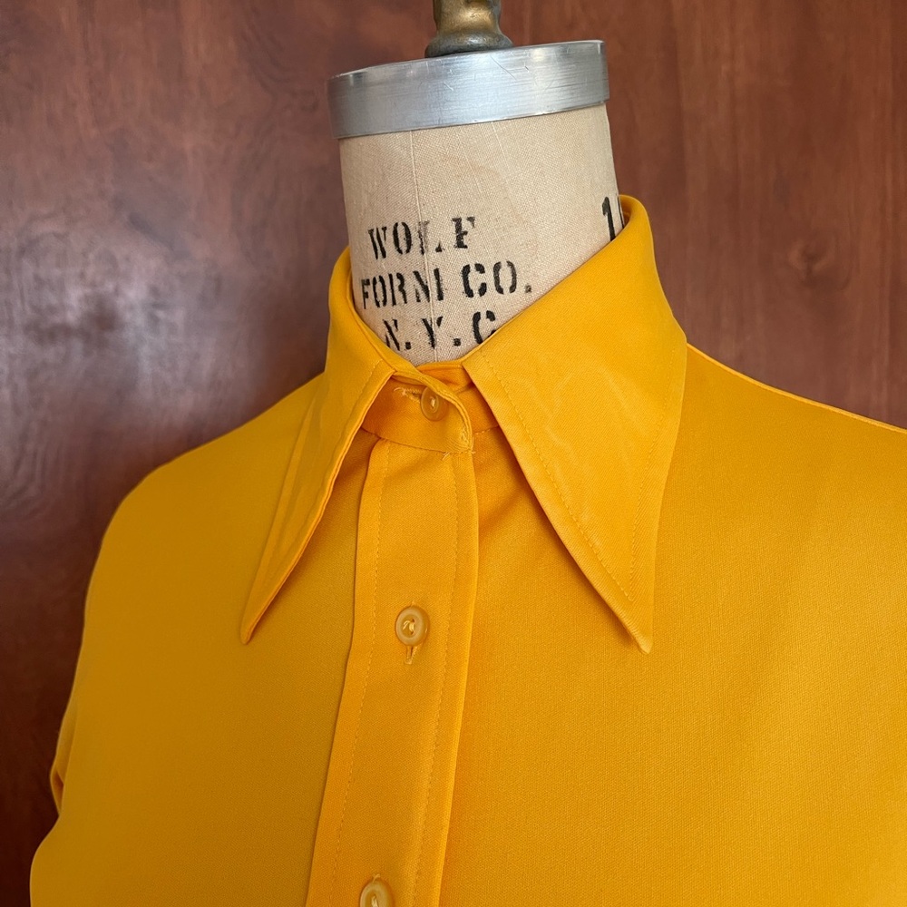 1970s Sears Perma Prest Button-Down Shirt Small, True Vintage - Picture 8 of 9